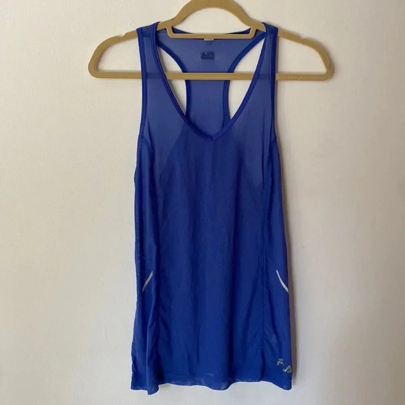 Fila Tops - Fila Sport Mesh RacerBack See Through Athletic Workout Tank Top Blue Purple S